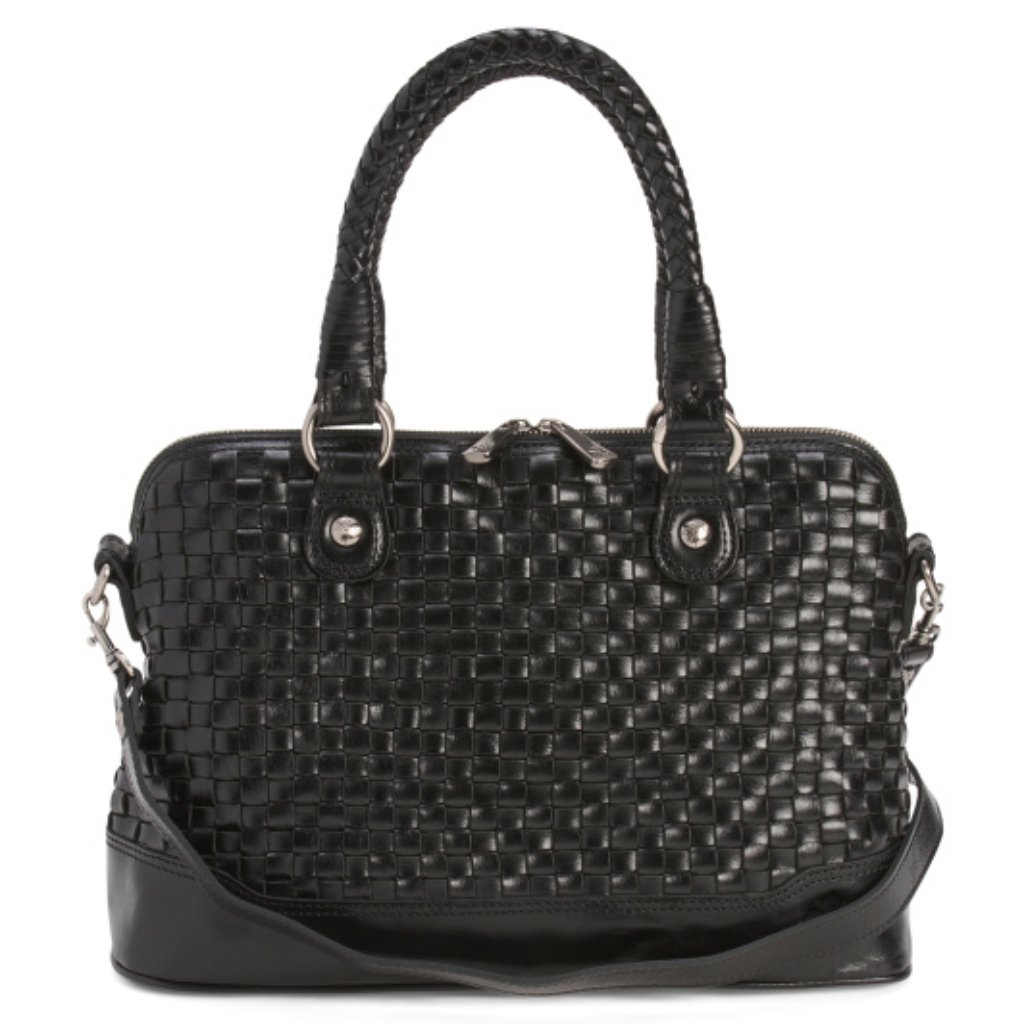 Patricia Nash Discovery Luxury Collection Leather Augusta Hand Woven Large Bag
